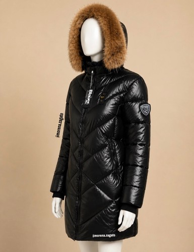 Damen longjacke blauer schwarz - blauer,