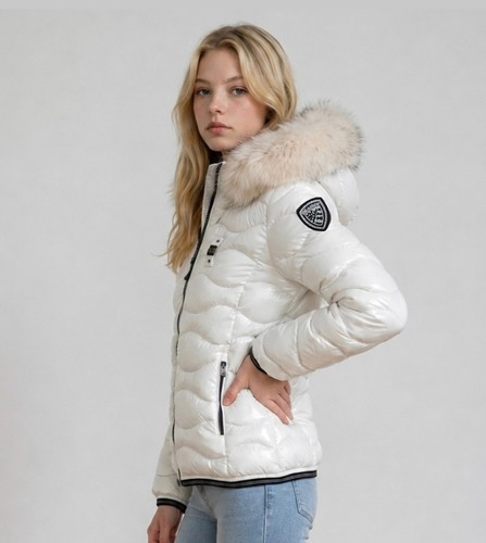 Blauer jacke weiß - blauer, damen