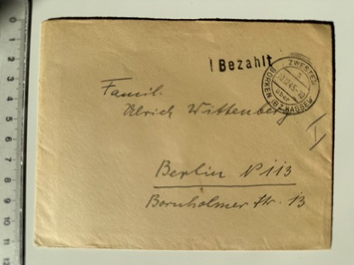 Brief 1945 zwesten borken - brief,