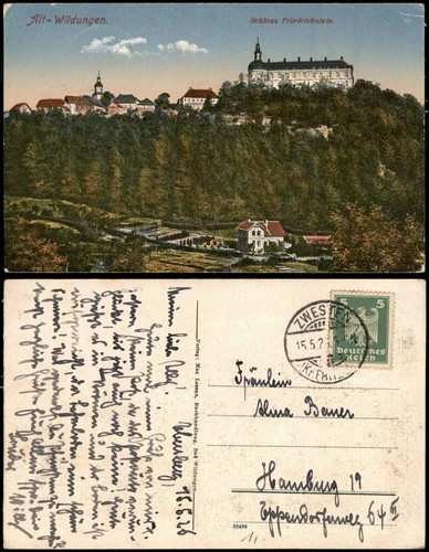 Ansichtskarte bad wildungen - ansichtskarte,