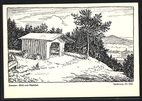 Künstler zwesten blick - künstler-ak,